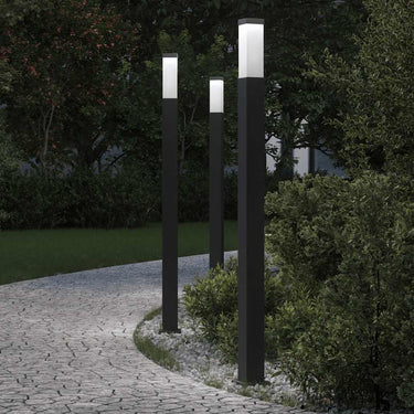 Vidaxl bolderverlichting 3 stuks 110 cm zwart ip44