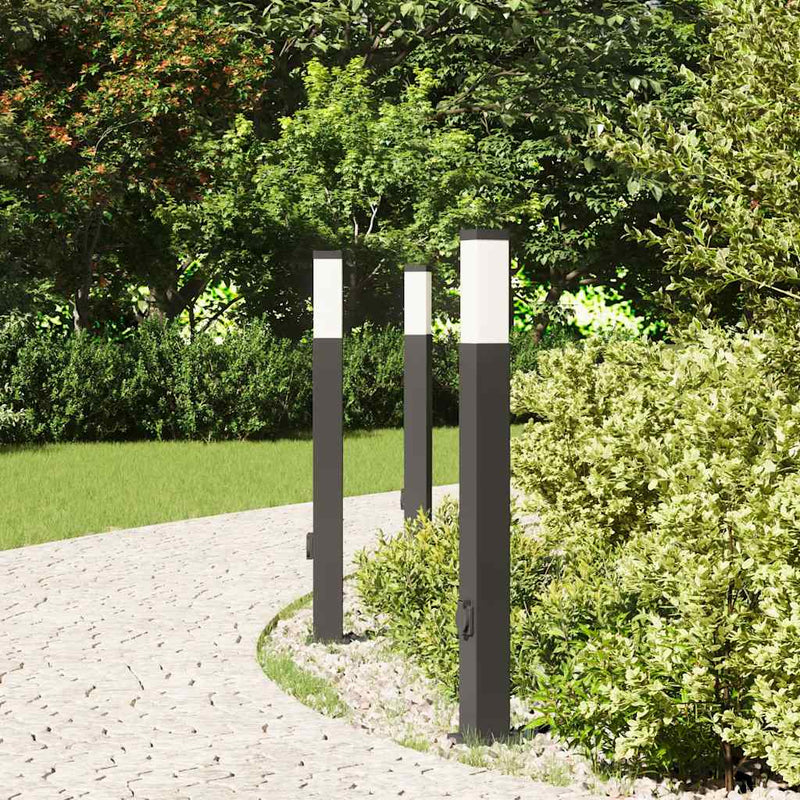 Load image into Gallery viewer, Vidaxl bolderverlichting met stopcontact 3 stuks 80 cm zwart ip44
