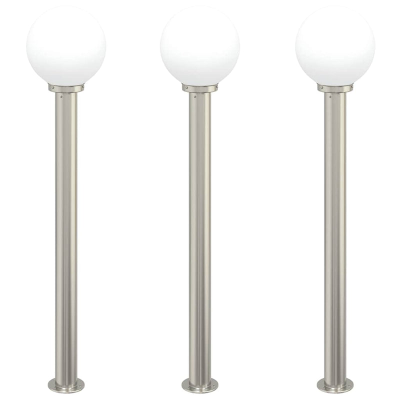 Load image into Gallery viewer, Vidaxl bolderverlichting 3 stuks 120 cm rvs ip44

