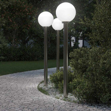Vidaxl bolderverlichting met sensor 3 stuks 120 cm rvs ip44