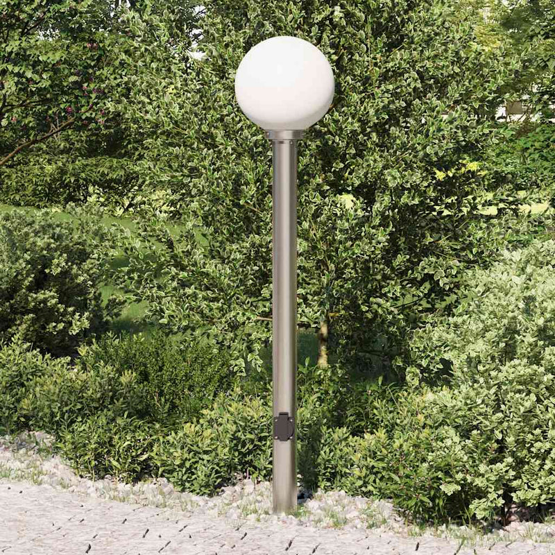 Load image into Gallery viewer, Vidaxl bolderarmatuur met stopcontact 120 cm rvs ip44
