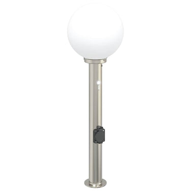 Vidaxl bolderarmatuur met sensor en stopcontact 80 cm roestvrij staal ip44