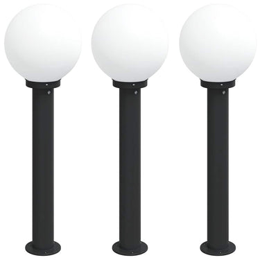 Vidaxl bolderverlichting 3 stuks 80 cm zwart ip44