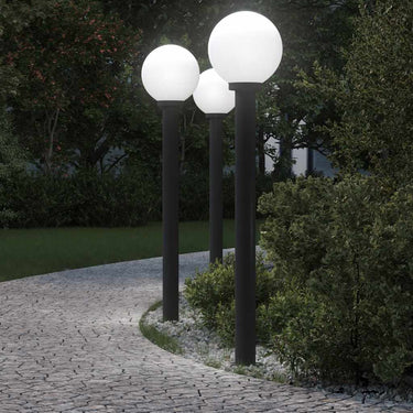 Vidaxl bolderverlichting 3 stuks 120 cm zwart ip44