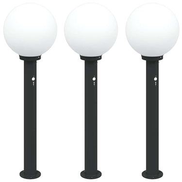 Vidaxl bolderverlichting met sensor 3 stuks 80 cm zwart ip44