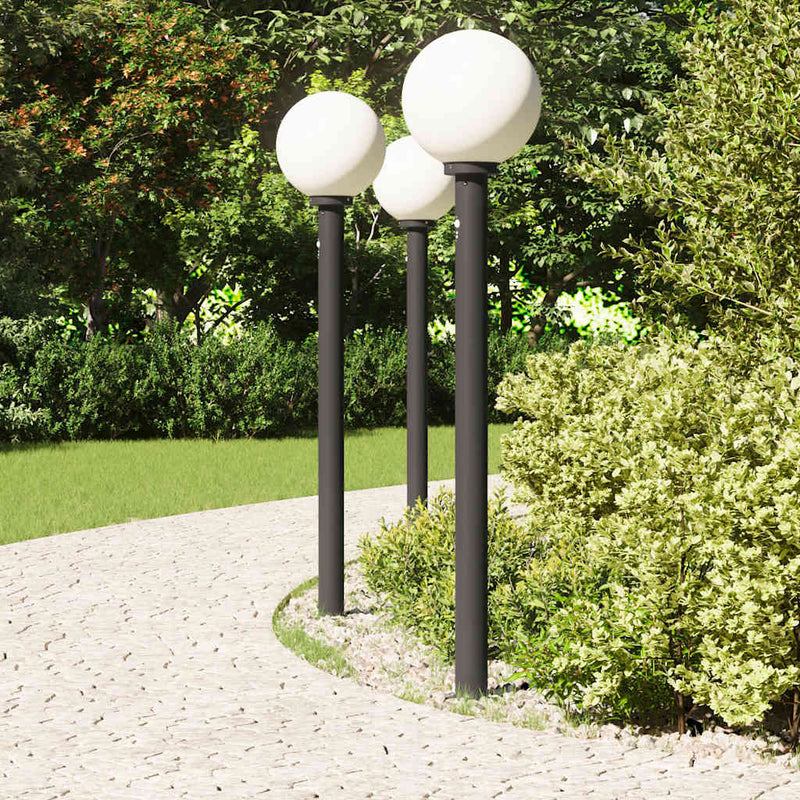 Load image into Gallery viewer, Vidaxl bolderverlichting met sensor 3 stuks 120 cm zwart ip44
