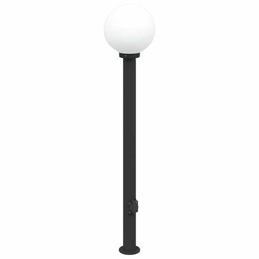 Vidaxl bolderarmatuur met stopcontact 120 cm zwart ip44