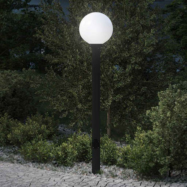 Vidaxl bolderarmatuur met stopcontact 120 cm zwart ip44