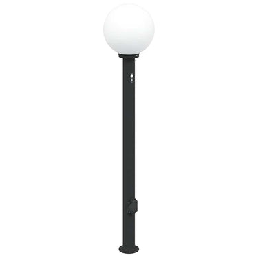 Vidaxl bolderarmatuur met sensor en stopcontact 120 cm zwart ip44