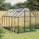 VidaXL Tuinkas met basisframe 334x169x202 cm aluminium groen