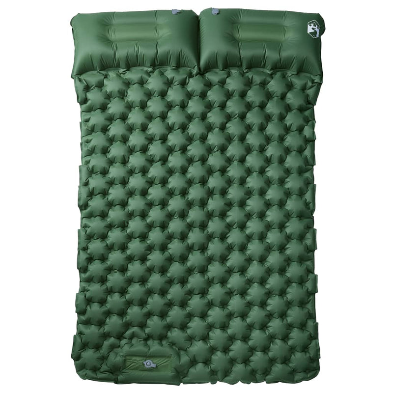 Load image into Gallery viewer, Vidaxl kampeermatras met kussens zelfopblazend 2-persoons groen
