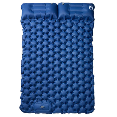Vidaxl kampeermatras met kussens zelfopblazend 2-persoons marineblauw