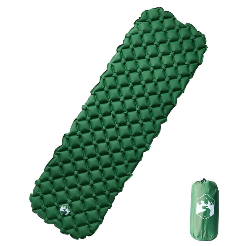 Load image into Gallery viewer, Vidaxl kampeermatras opblaasbaar 190x58x6 cm 1- persoons groen
