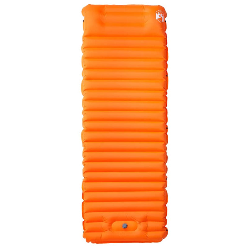 Load image into Gallery viewer, Vidaxl kampeermatras met kussen zelfopblazend 1-persoons oranje
