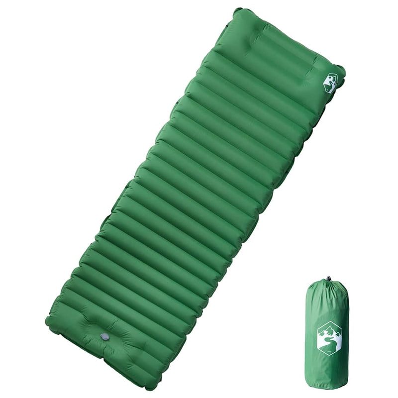 Load image into Gallery viewer, Vidaxl kampeermatras met kussen zelfopblazend 1-persoons groen
