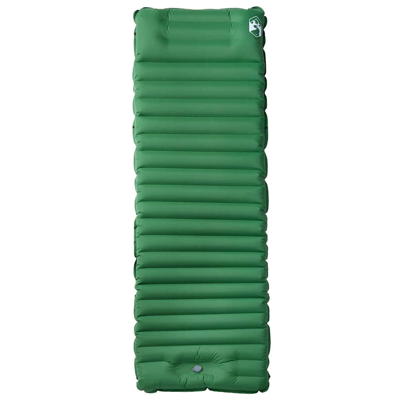 Load image into Gallery viewer, Vidaxl kampeermatras met kussen zelfopblazend 1-persoons groen
