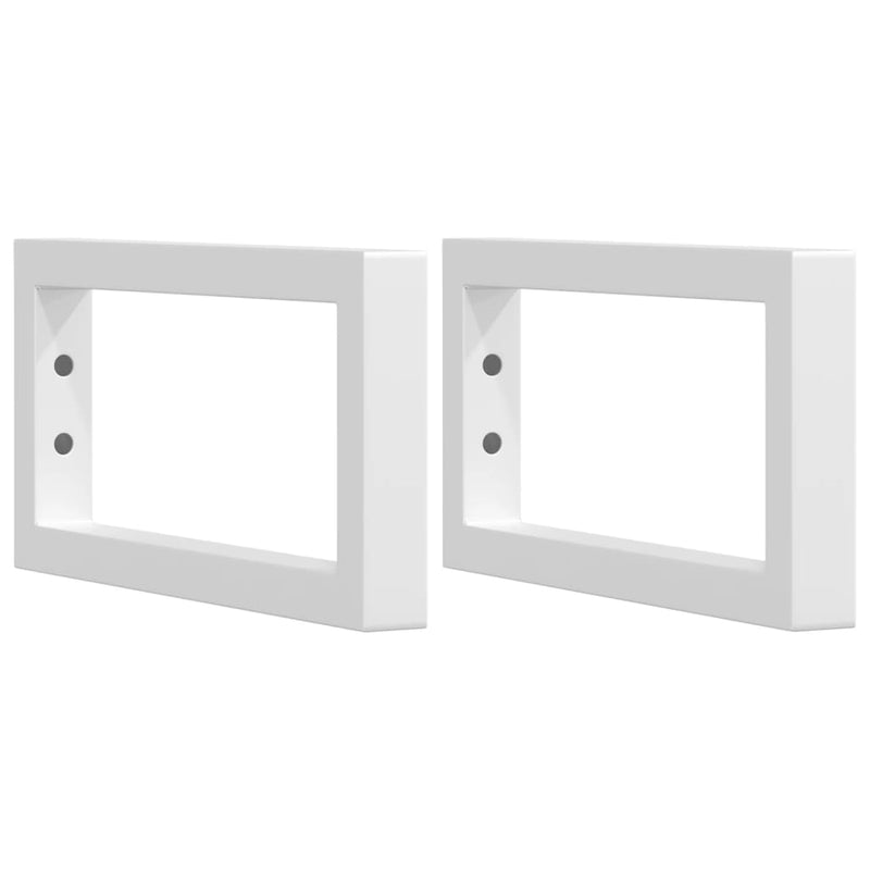 Load image into Gallery viewer, Vidaxl wandbeugels voor wasbak 2 st rechthoekig staal wit
