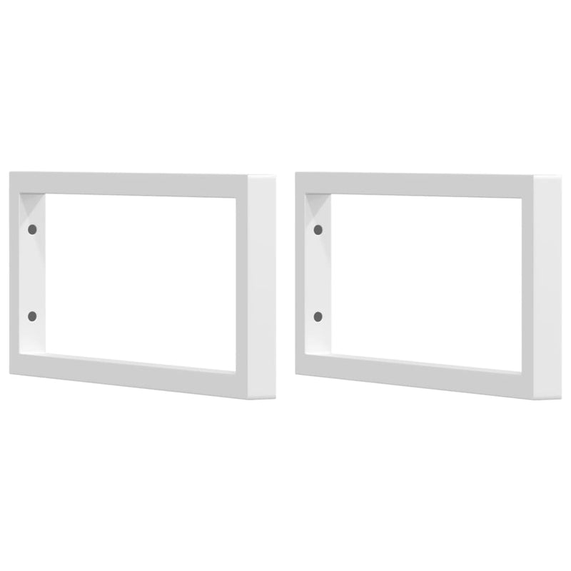 Load image into Gallery viewer, Vidaxl wandbeugels voor wasbak 2 st rechthoekig staal wit
