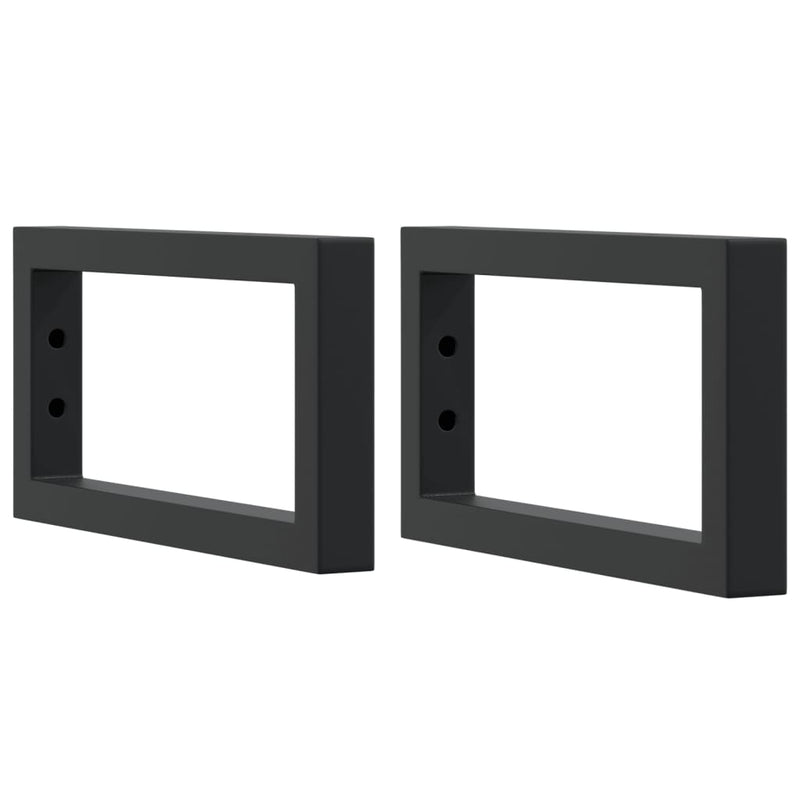 Load image into Gallery viewer, Vidaxl wandbeugels voor wasbak 2 st rechthoekig staal zwart
