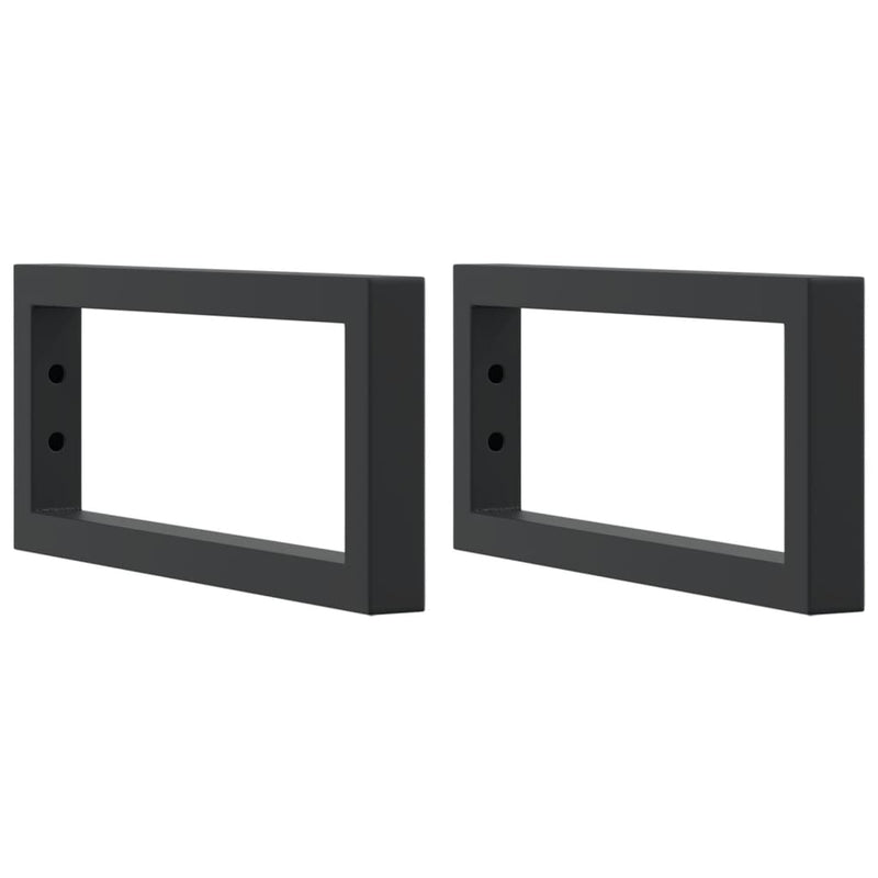 Load image into Gallery viewer, Vidaxl wandbeugels voor wasbak 2 st rechthoekig staal zwart
