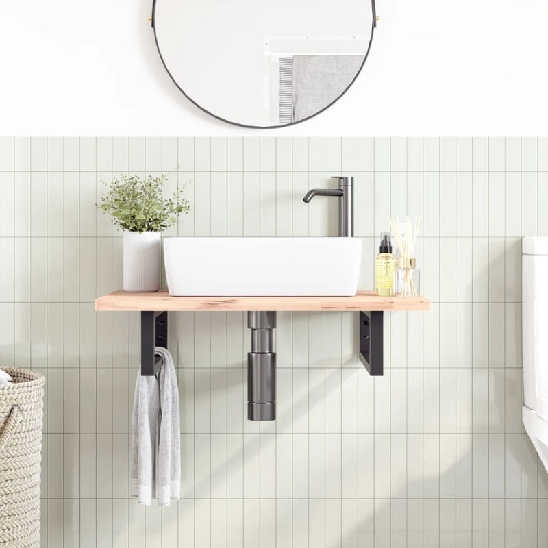 Load image into Gallery viewer, Vidaxl wandbeugels voor wasbak 2 st rechthoekig staal zwart
