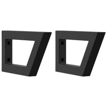 Vidaxl wandbeugels voor wasbak 2 st trapezium staal zwart