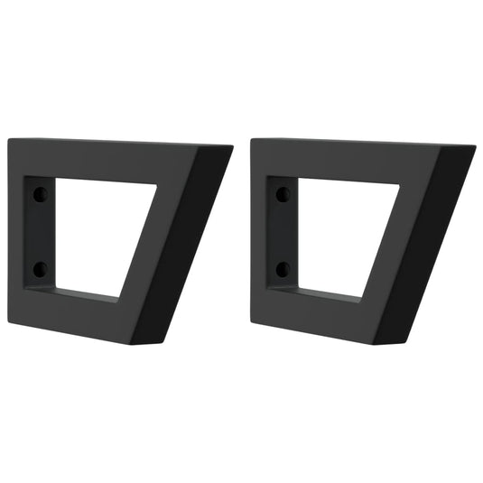 Vidaxl wandbeugels voor wasbak 2 st trapezium staal zwart