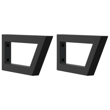 Vidaxl wandbeugels voor wasbak 2 st trapezium staal zwart