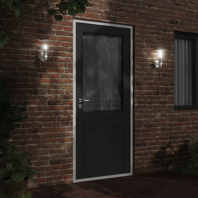 Load image into Gallery viewer, Vidaxl buitenwandlampen 2 st met sensors roestvrij staal zilverkleurig
