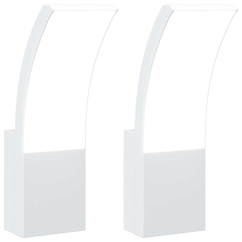 Load image into Gallery viewer, Vidaxl buitenwandlampen 2 st led gegoten aluminium wit
