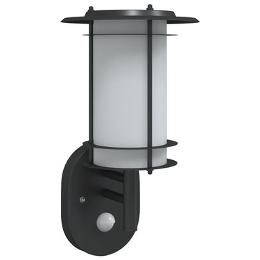 Vidaxl buitenwandlamp met sensor roestvrij staal zwart