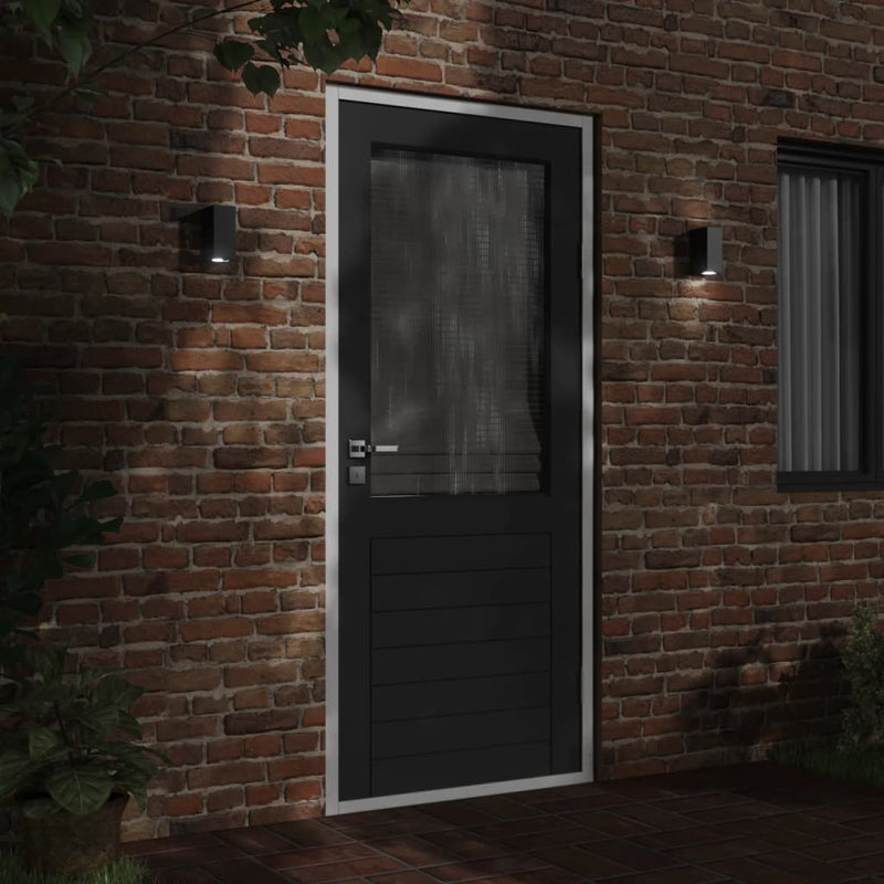 Load image into Gallery viewer, Vidaxl buitenwandlampen 2 st gegoten aluminium zwart
