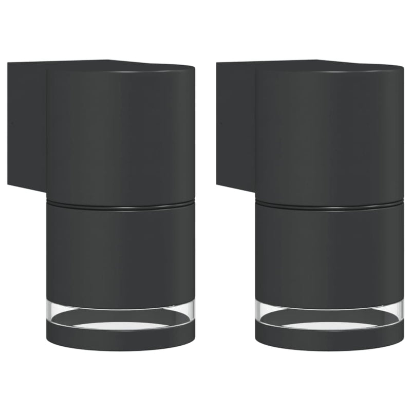 Load image into Gallery viewer, Vidaxl buitenwandlampen 2 st gegoten aluminium zwart
