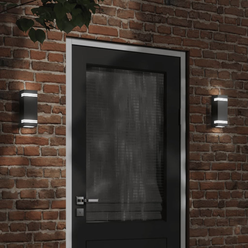 Load image into Gallery viewer, Vidaxl buitenwandlamp roestvrij staal zwart
