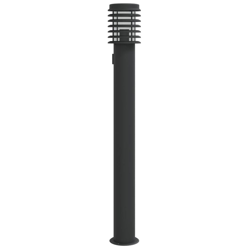Load image into Gallery viewer, Vidaxl buitenvloerlamp met stopcontact 110 cm roestvrijstaal zwart
