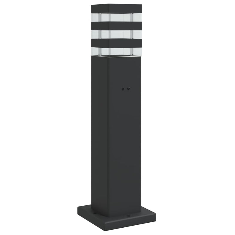 Load image into Gallery viewer, Vidaxl vloerlamp voor buiten met stopcontact 50 cm aluminium zwart
