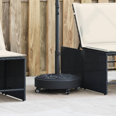 Vidaxl parasolvoet met wielen voor stok van ø38 48 mm 27 kg rond