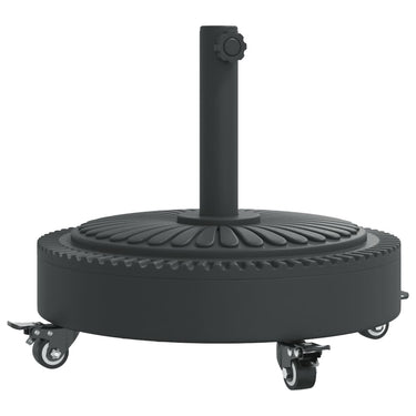 Vidaxl parasolvoet met wielen voor stok van ø38 48 mm 27 kg rond