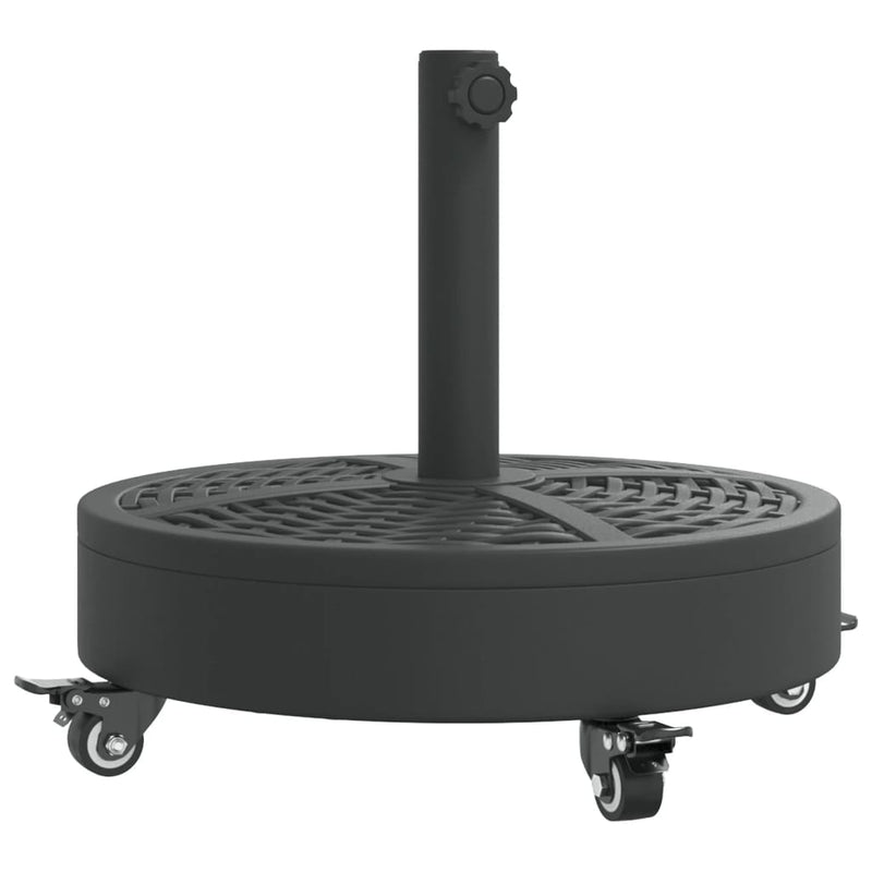 Load image into Gallery viewer, Vidaxl parasolvoet met wielen voor stok van ø38 48 mm 27 kg rond
