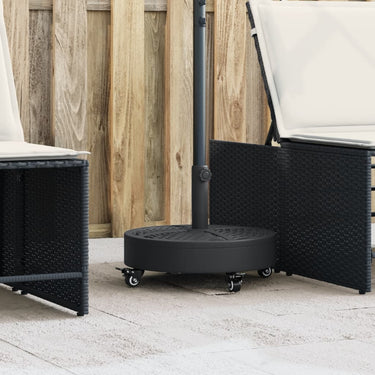 Vidaxl parasolvoet met wielen voor stok van ø38 48 mm 27 kg rond