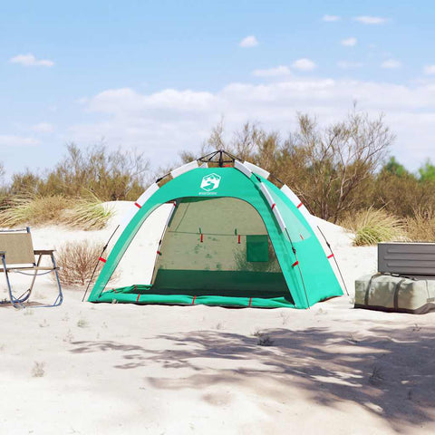 VidaXL Strandtent 2-persoons waterdicht snelontgrendeling zeegroen