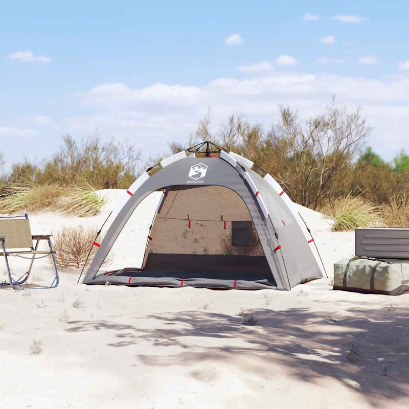 Load image into Gallery viewer, Vidaxl strandtent 2-persoons waterdicht snelontgrendeling grijs
