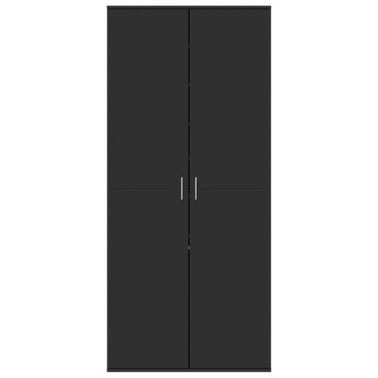 VidaXL Schoenenkast 80x39x178 cm spaanplaat zwart