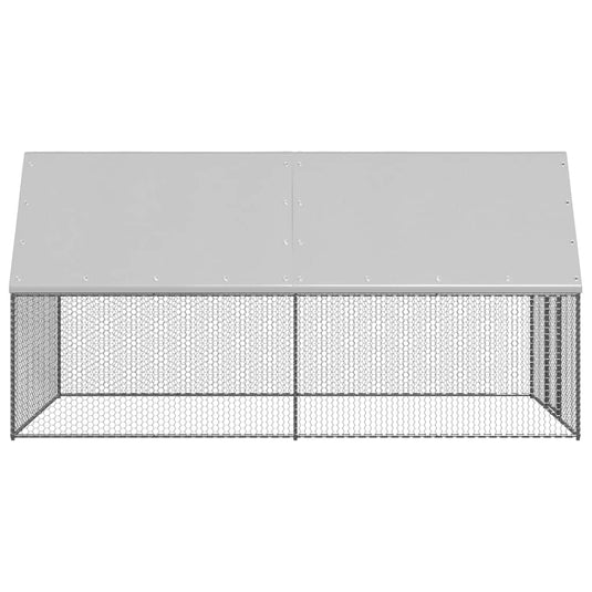 VidaXL Kippenhok 2x4x2 m gegalvaniseerd staal