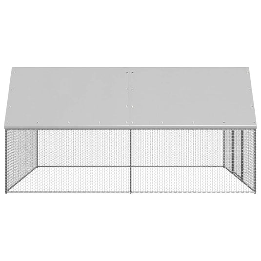 VidaXL Kippenhok 3x4x2 m gegalvaniseerd staal