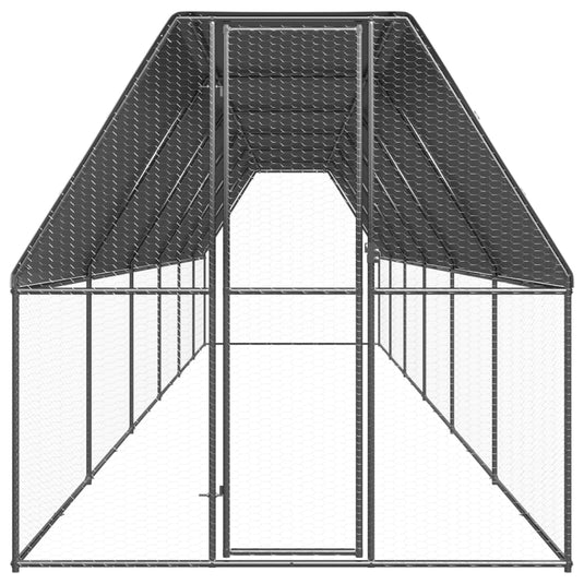 VidaXL Kippenhok 2x12x2 m gegalvaniseerd staal