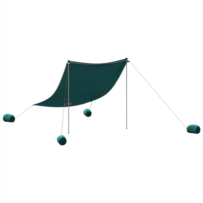 Load image into Gallery viewer, Vidaxl strandluifel met zandankers 214x236 cm groen
