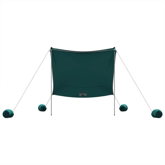 Vidaxl strandluifel met zandankers 214x236 cm groen