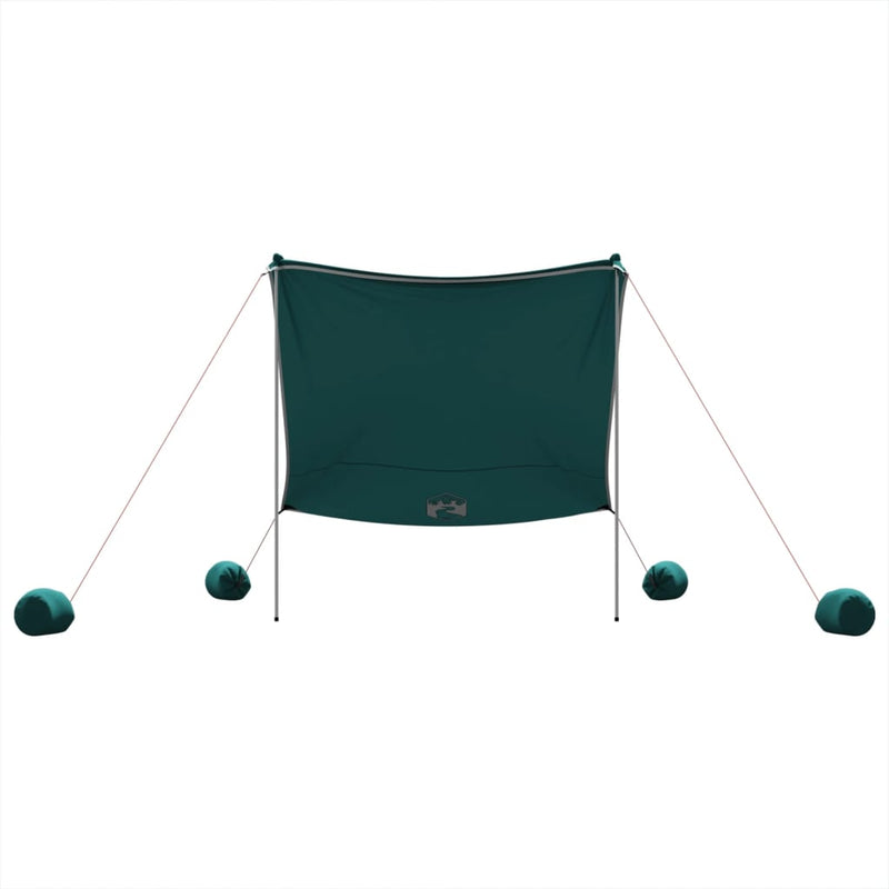 Load image into Gallery viewer, Vidaxl strandluifel met zandankers 214x236 cm groen
