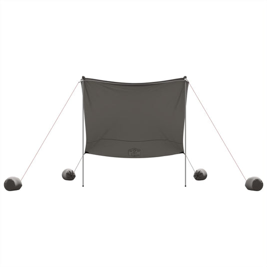Vidaxl strandluifel met zandankers 214x236 cm grijs